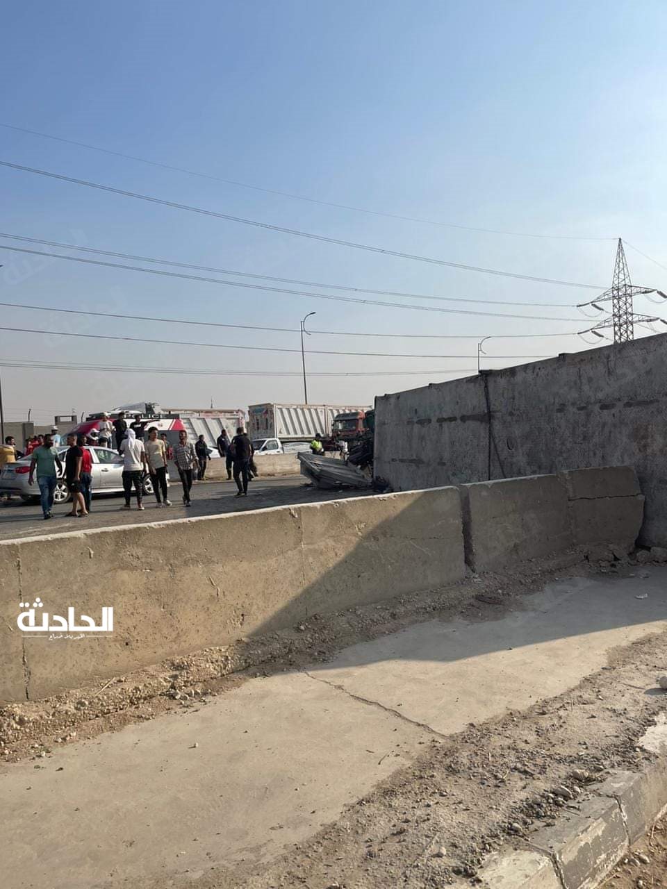 حادث مرورى على الطريق الدائرى الأوسطي