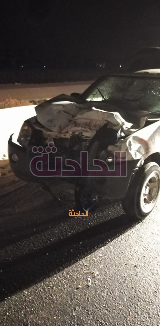 تصادم تروسيكل مع ربع نقل بصحراوي الإسكندرية