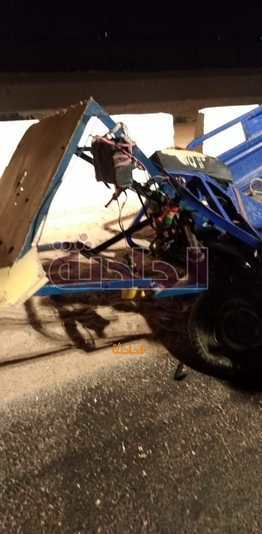 تصادم تروسيكل مع ربع نقل بصحراوي الإسكندرية
