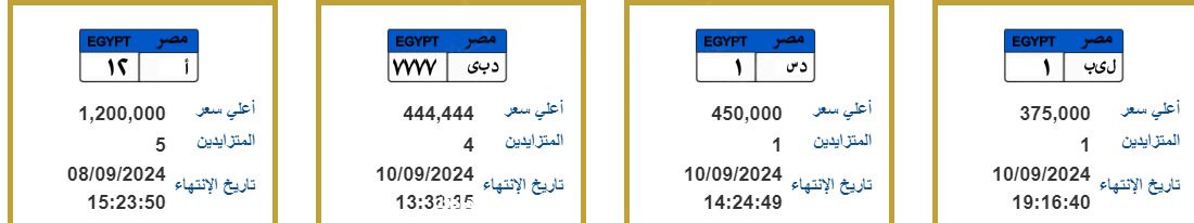 لوحات المرور المعروضة