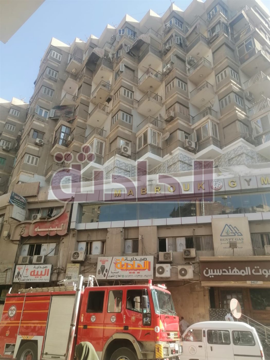 حريق أعلى مطعم حضر موت