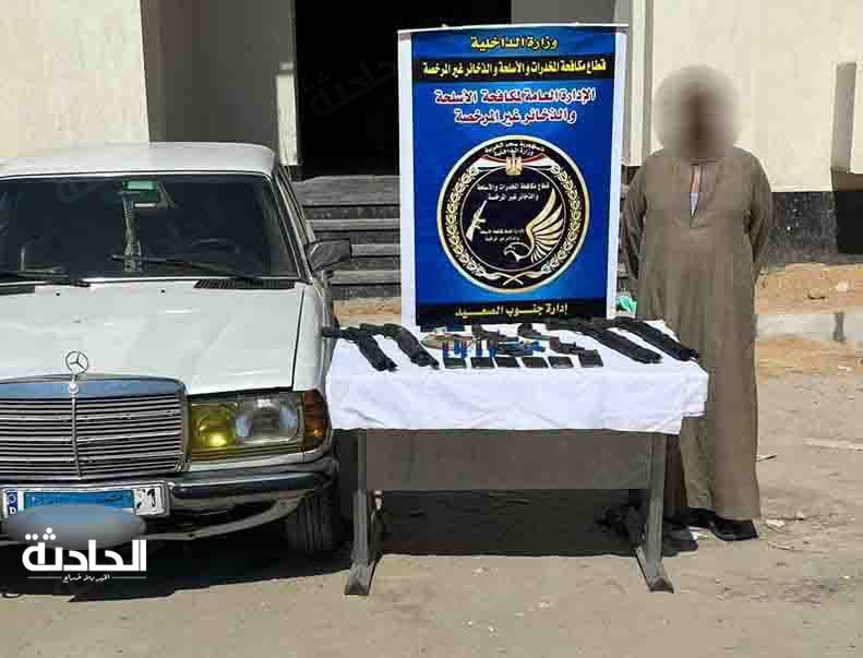 ضبط ترسانة أسلحة وكمية من المخدرات في حملة أمنية بأسيوط وقنا