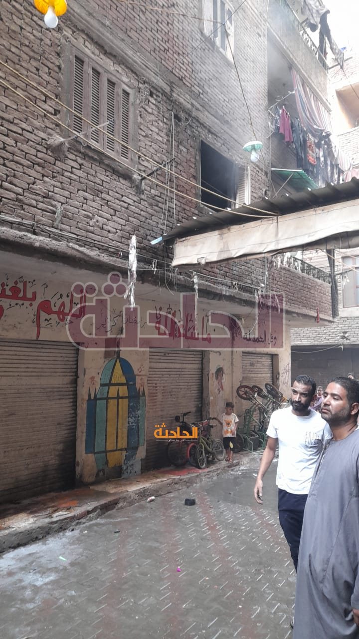 اندلاع حريق بعقار مكون من 8 طوابق بإمبابة