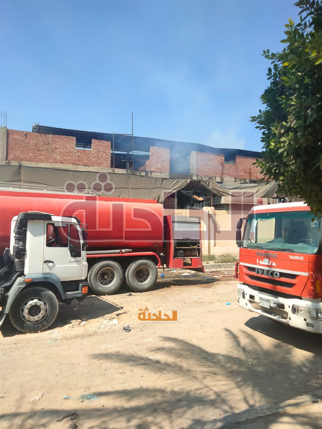 حريق مصنع كرتون غرب النوبارية