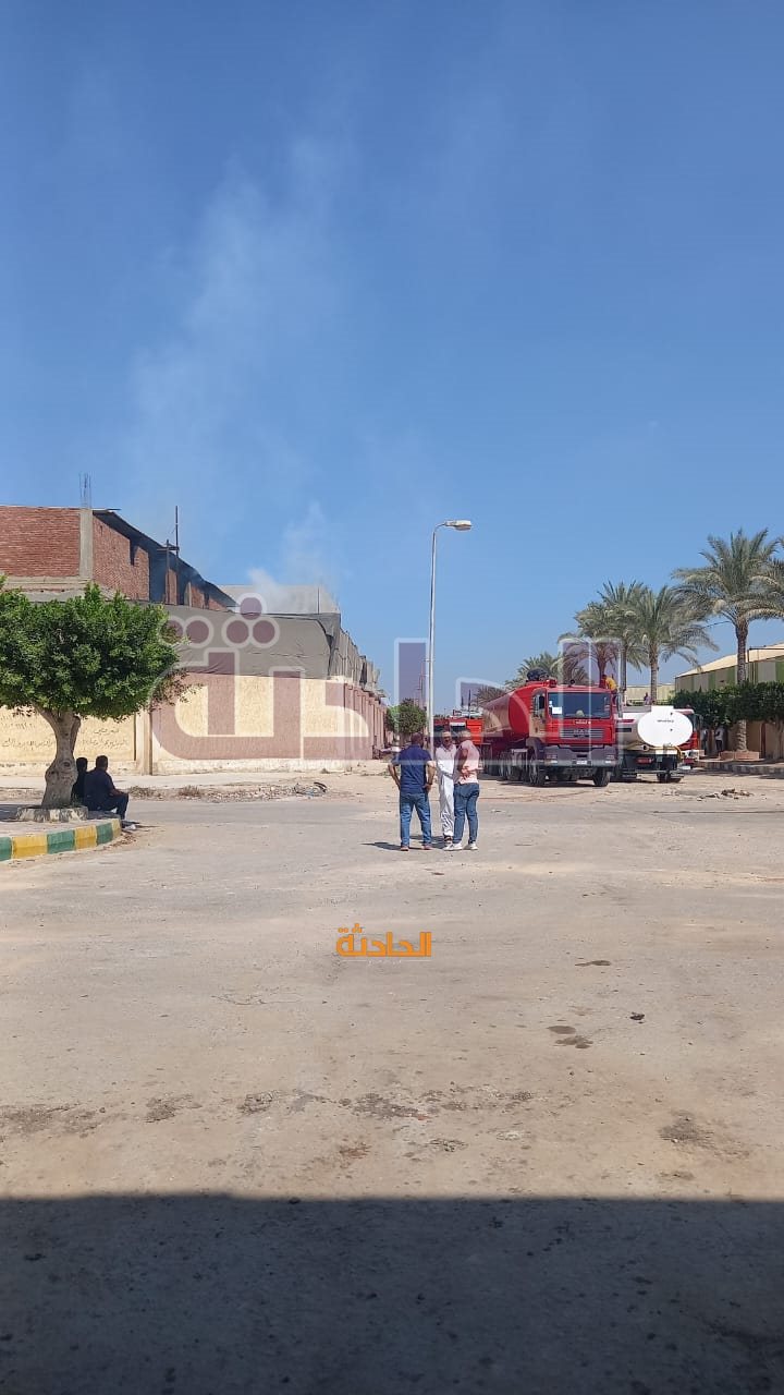 حريق مصنع كرتون غرب النوبارية