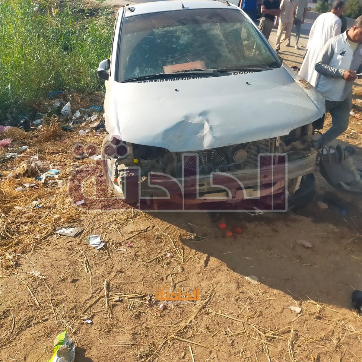 تصادم بالطريق الزراعي