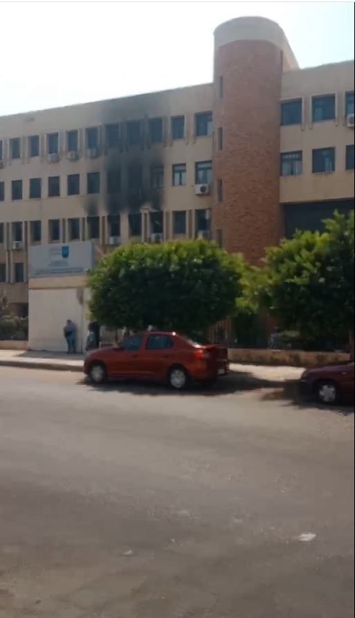 حريق كلية التمريض