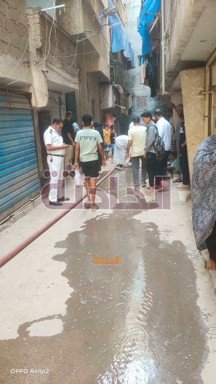 حريق بشقة في كوبري النموس بالإسكندرية