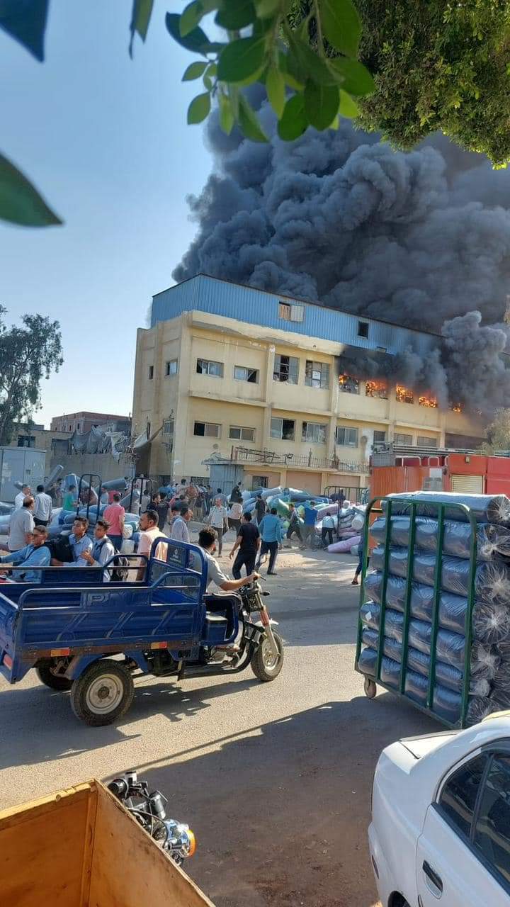 حريق بالعاشر من رمضان