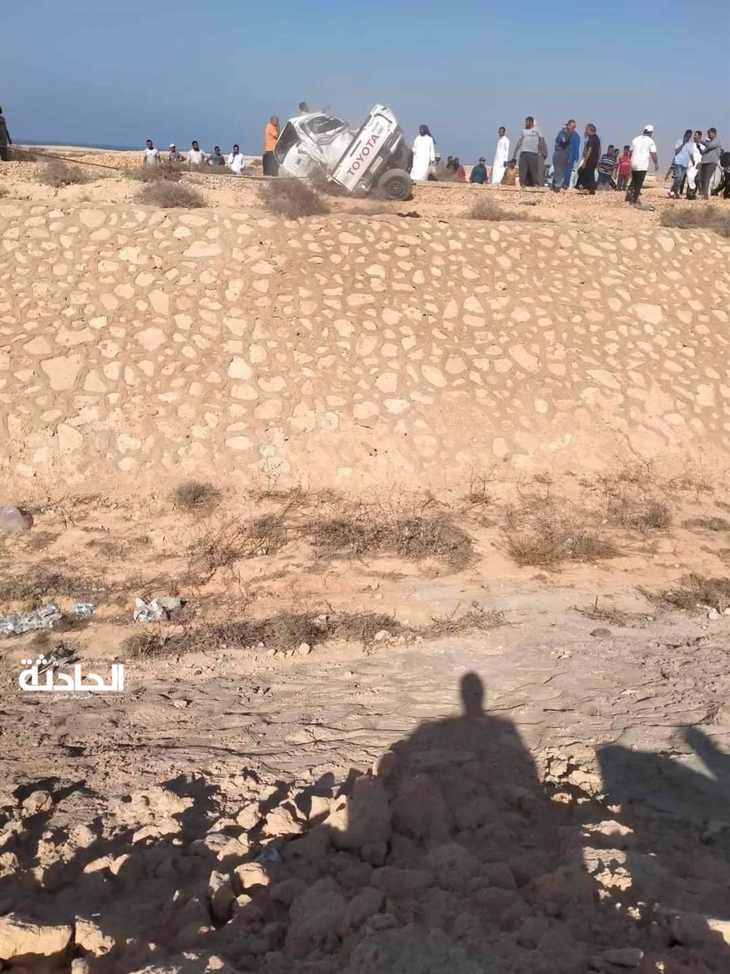تصادم قطار مطروح بسيارة ربع نقل