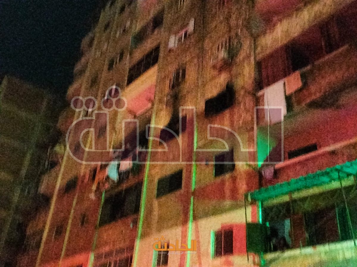 حريق شقة سكنة أمام كوبرى النوباريه الورديان بالإسكندرية