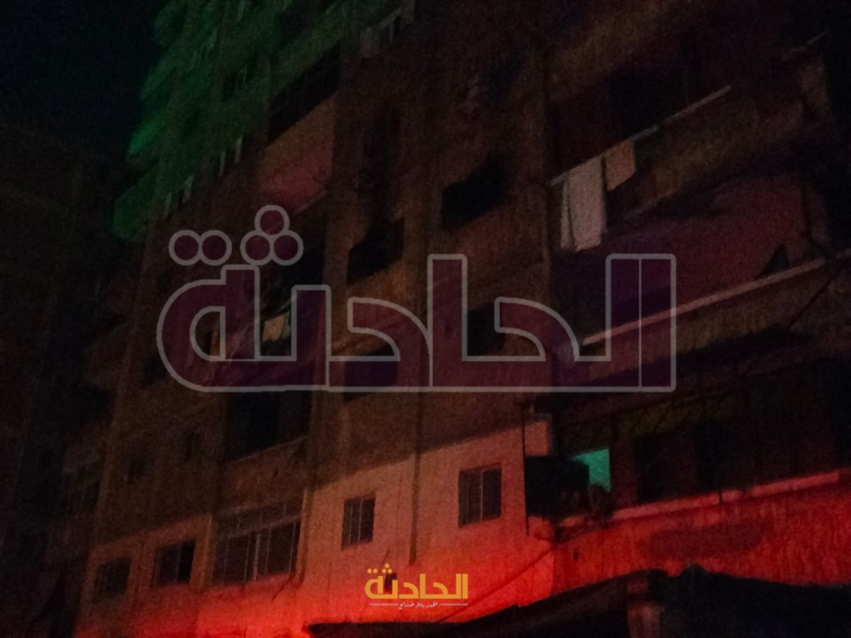 حريق شقة سكنة أمام كوبرى النوباريه الورديان بالإسكندرية