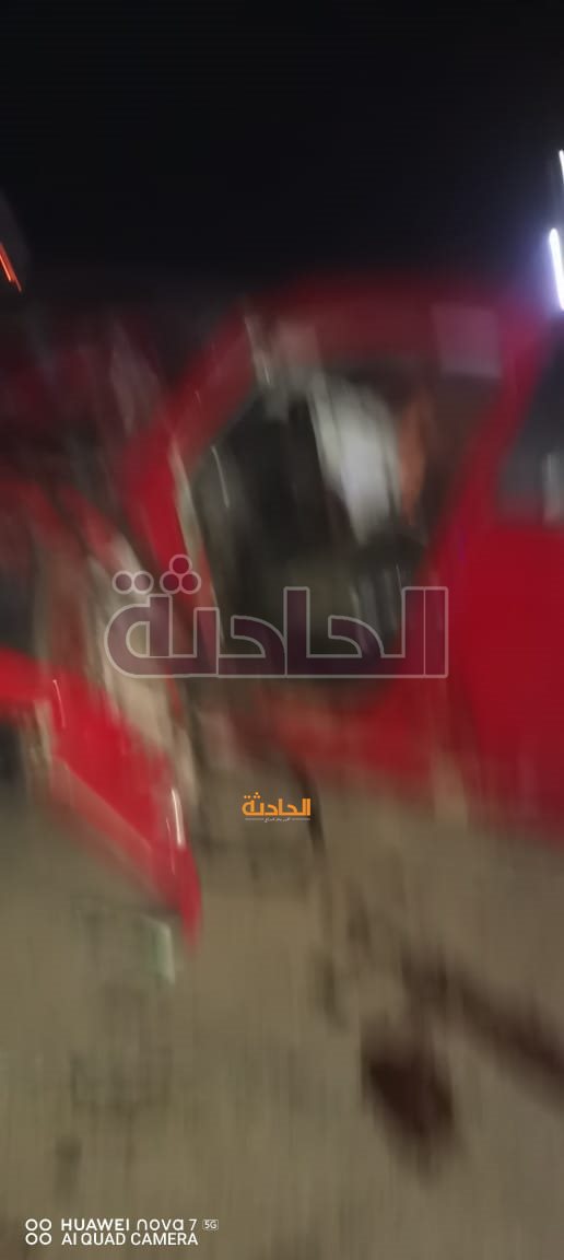 تصادم سيارة ملاكى مع ربع نقل بطريق محور الضبعة�
