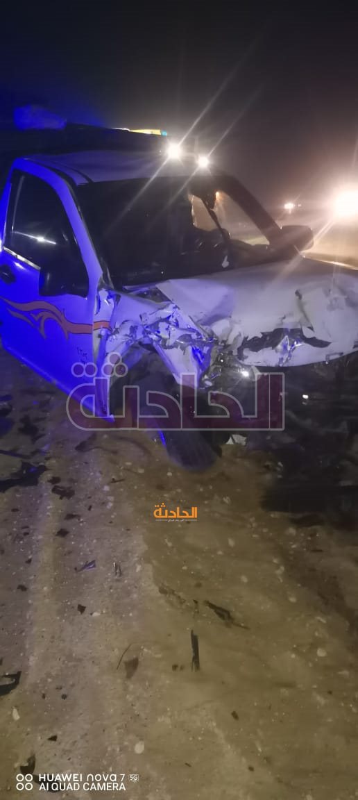 تصادم سيارة ملاكى مع ربع نقل بطريق محور الضبعة�