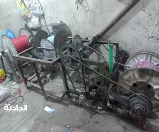 مصنع للأسلاك الكهربائية المغشوشة في منشأة ناصر