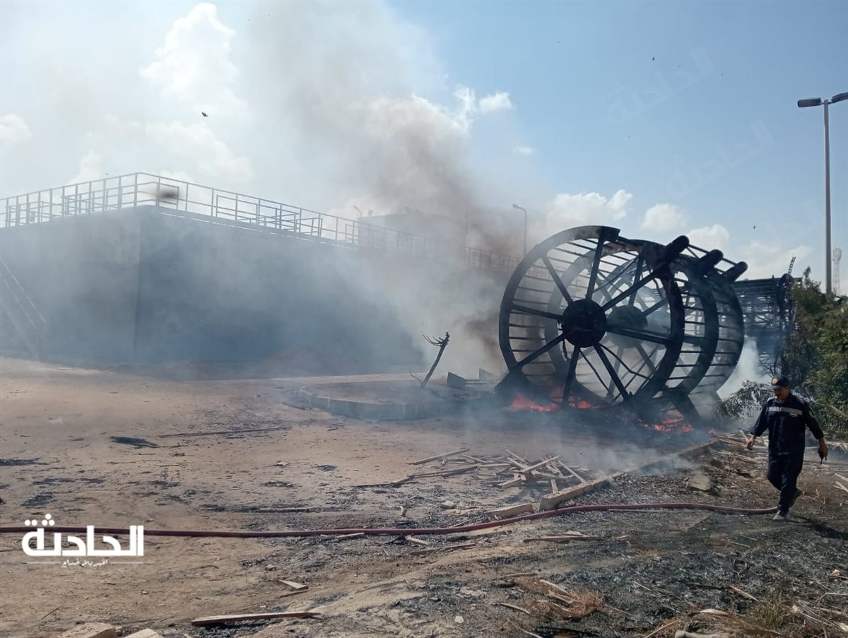 حريق محطة مياه مياه الشرب بمارينا 4