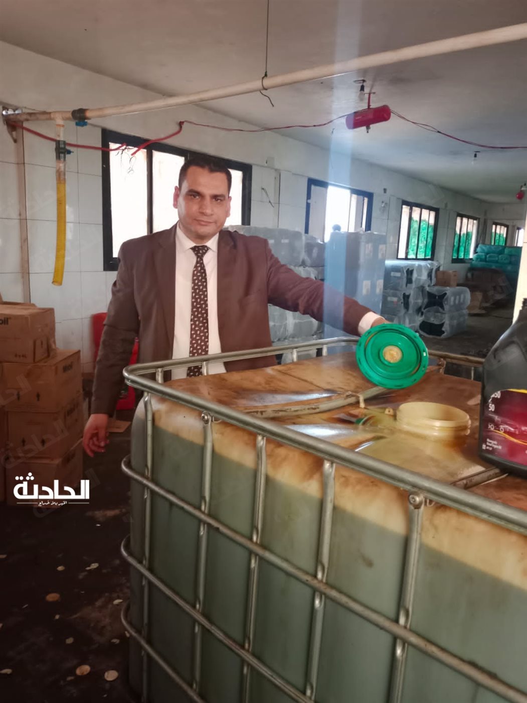 ضبط 36 طن زيوت سيارات مغشوشة