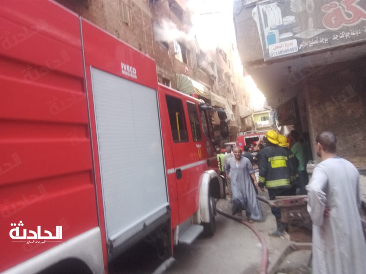 نشوب حريق في عقار بـ بولاق الدكرور