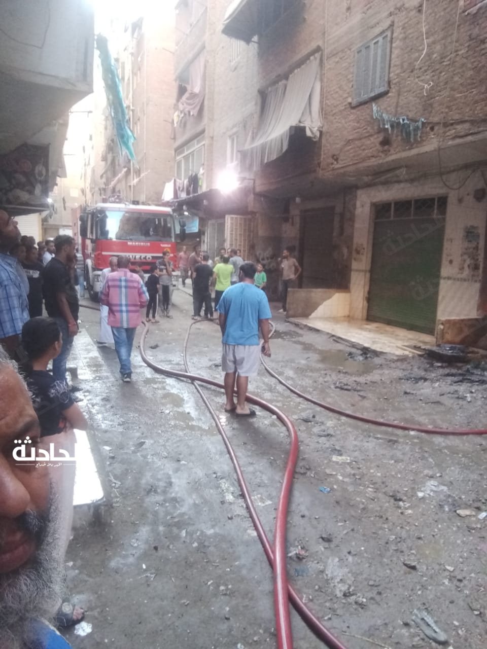 نشوب حريق في عقار بـ بولاق الدكرور