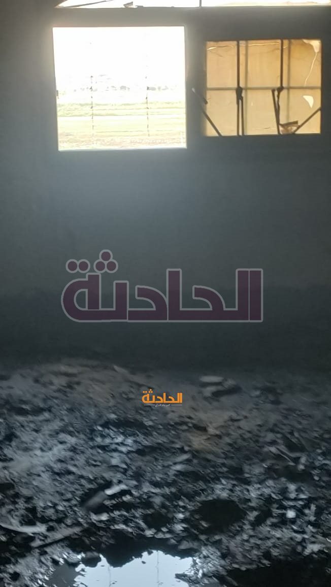 حريق فيلا خلف مستشفي ايليت بالطريق الدائري