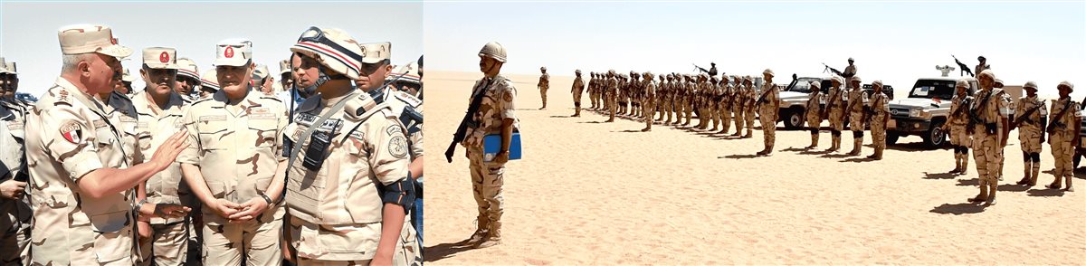 رئيس أركان حرب القوات المسلحة يتفقد إجراءات التأمين على الاتجاه الاستراتيجي الجنوبي