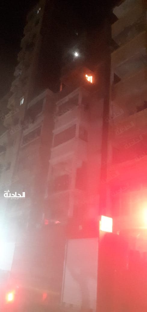 حريق في عقار مكون من 6 طوابق بالإسكندرية
