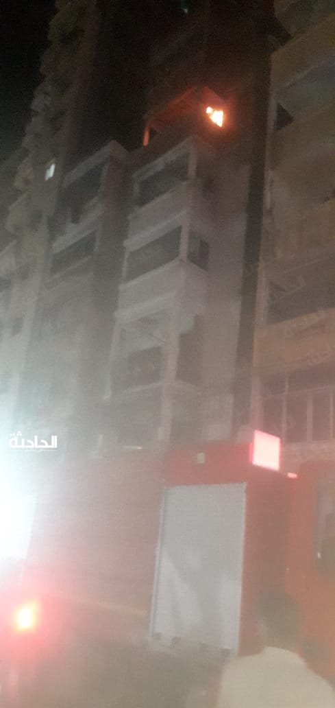 حريق في عقار مكون من 6 طوابق بالإسكندرية