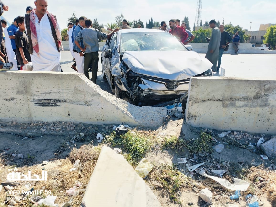 حادث تصادم سيارتين