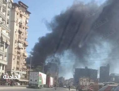 حريق معرض أثاث بدمياط