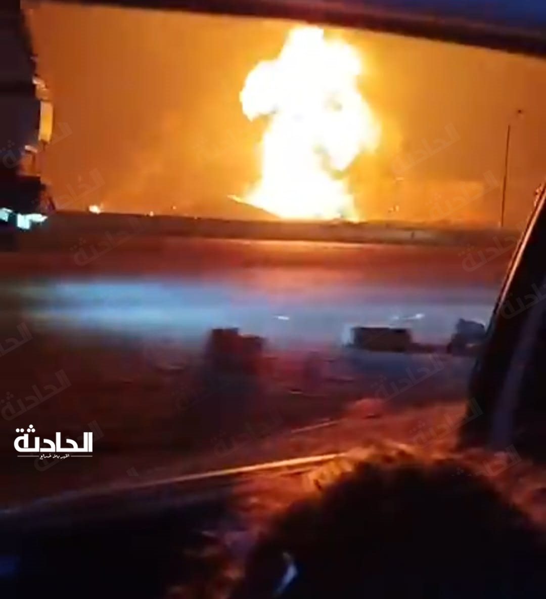 خط مواسير الغاز المجاور لطريق بلبيس الصحراوى بمنطقة الخانكة