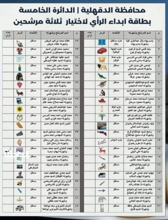 ضمن المرشحين